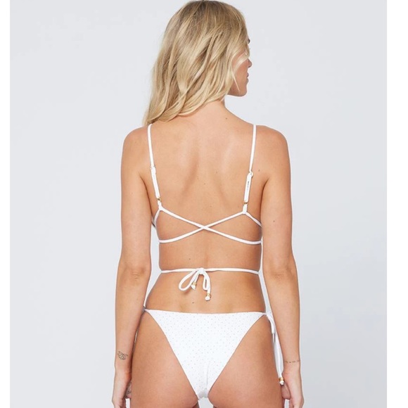 NWT L SPACE WHITE STUDDED BIKINI - Picture 2 of 3